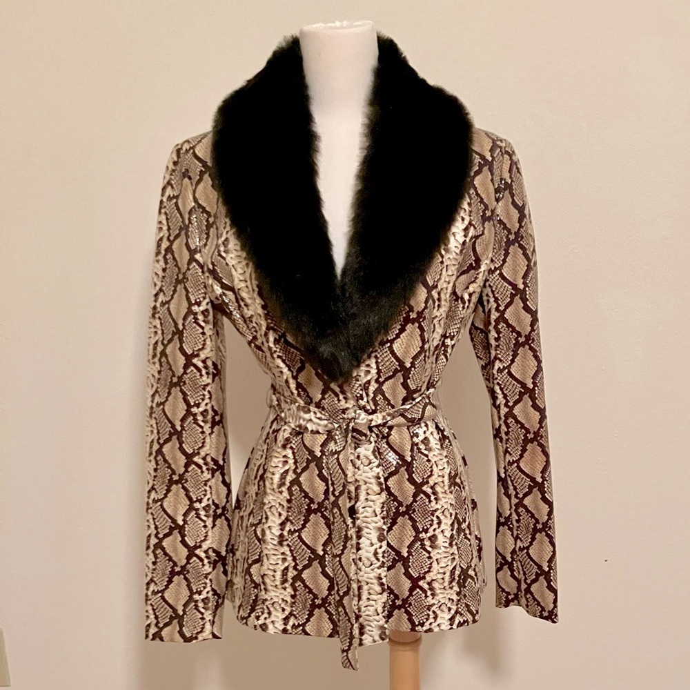 Cache Snakeskin coat